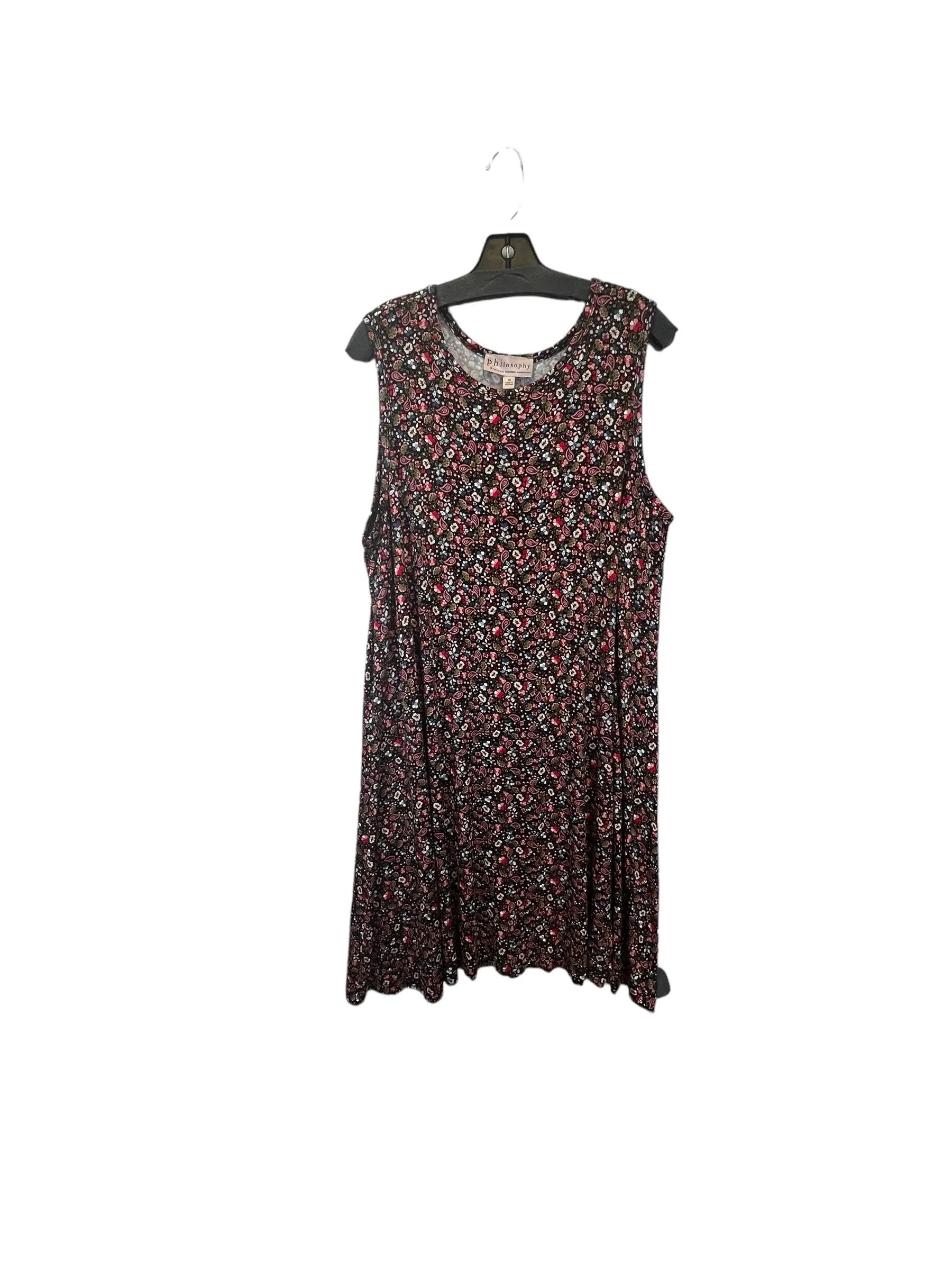 Floral Print Dress Casual Maxi Philosophy, Size 1x