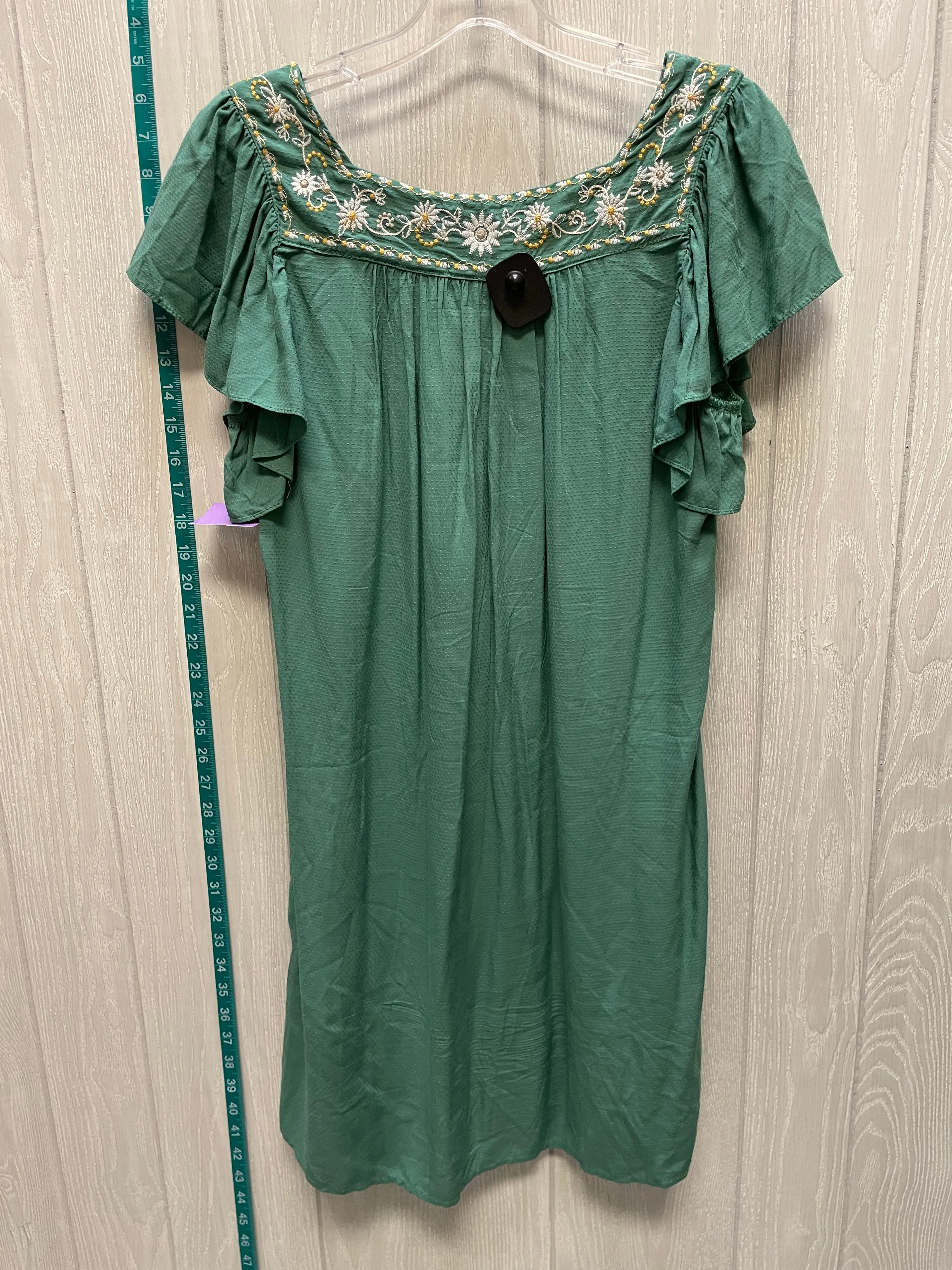 Green Dress Casual Short Max Studio, Size S