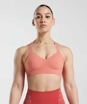 Gymshark Apex Limit Sports Bra - Terracotta Pink