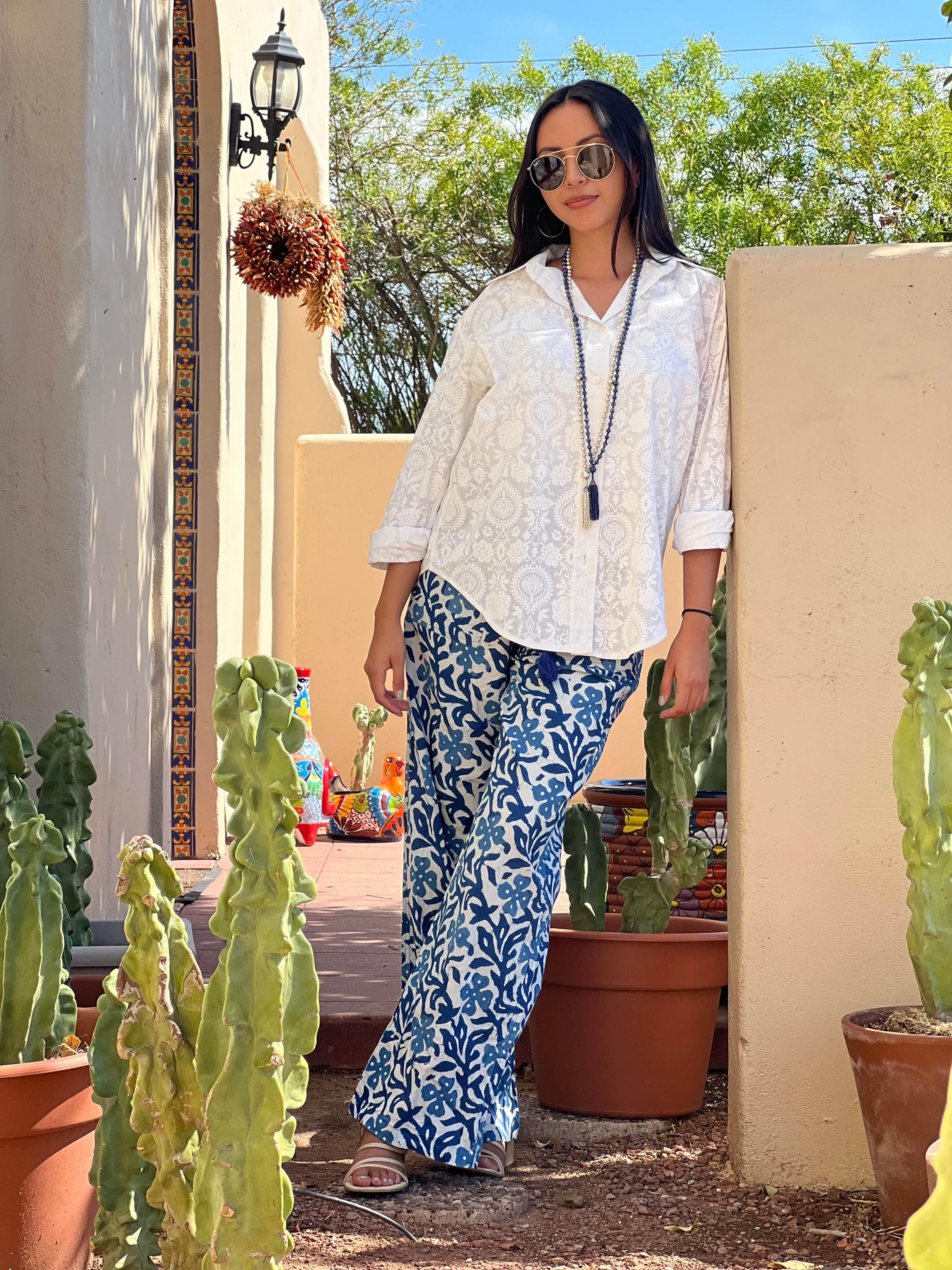 Isadora Floral Cotton Lounge Pants