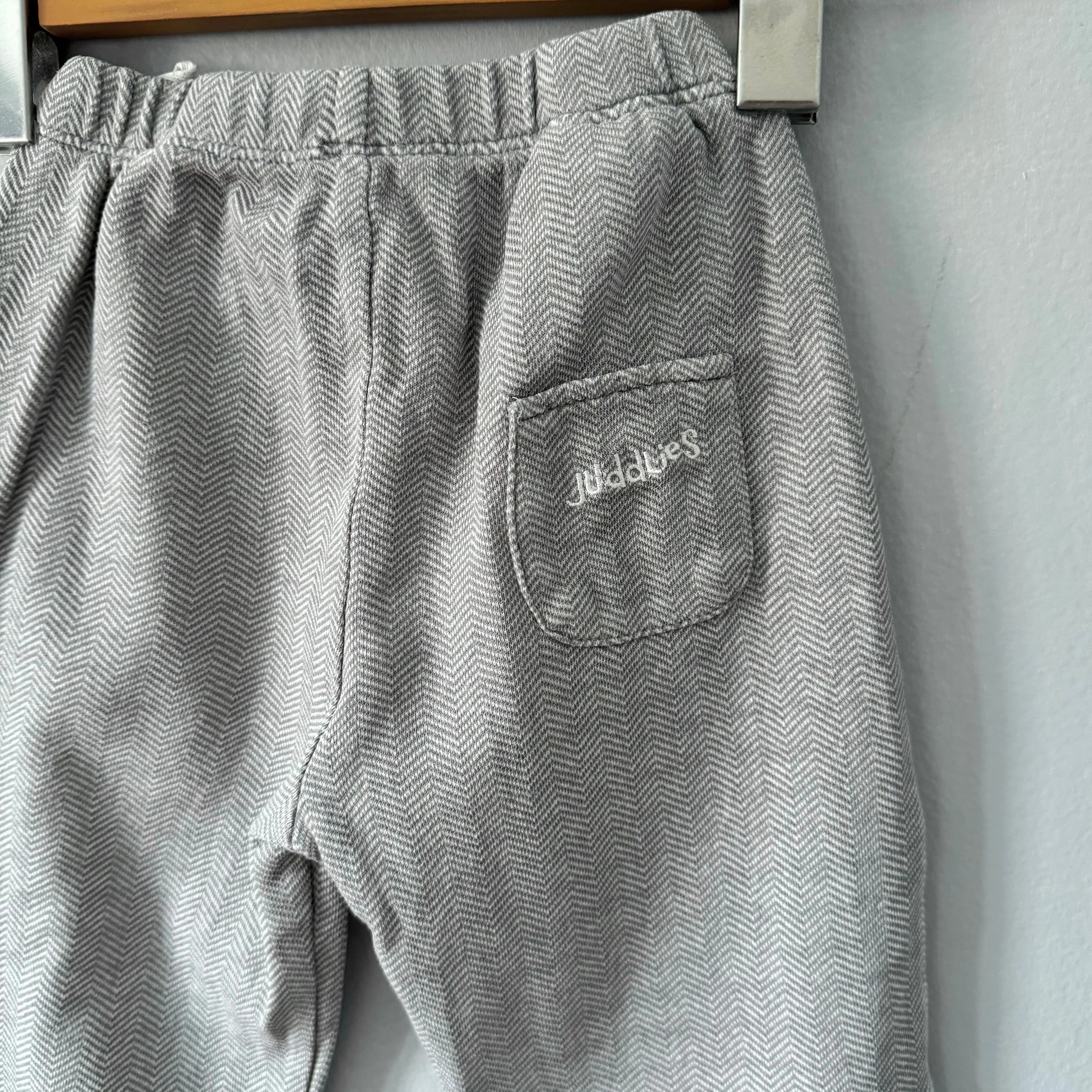 Juddlies / Cotton pants - Grey x red trim / 2T