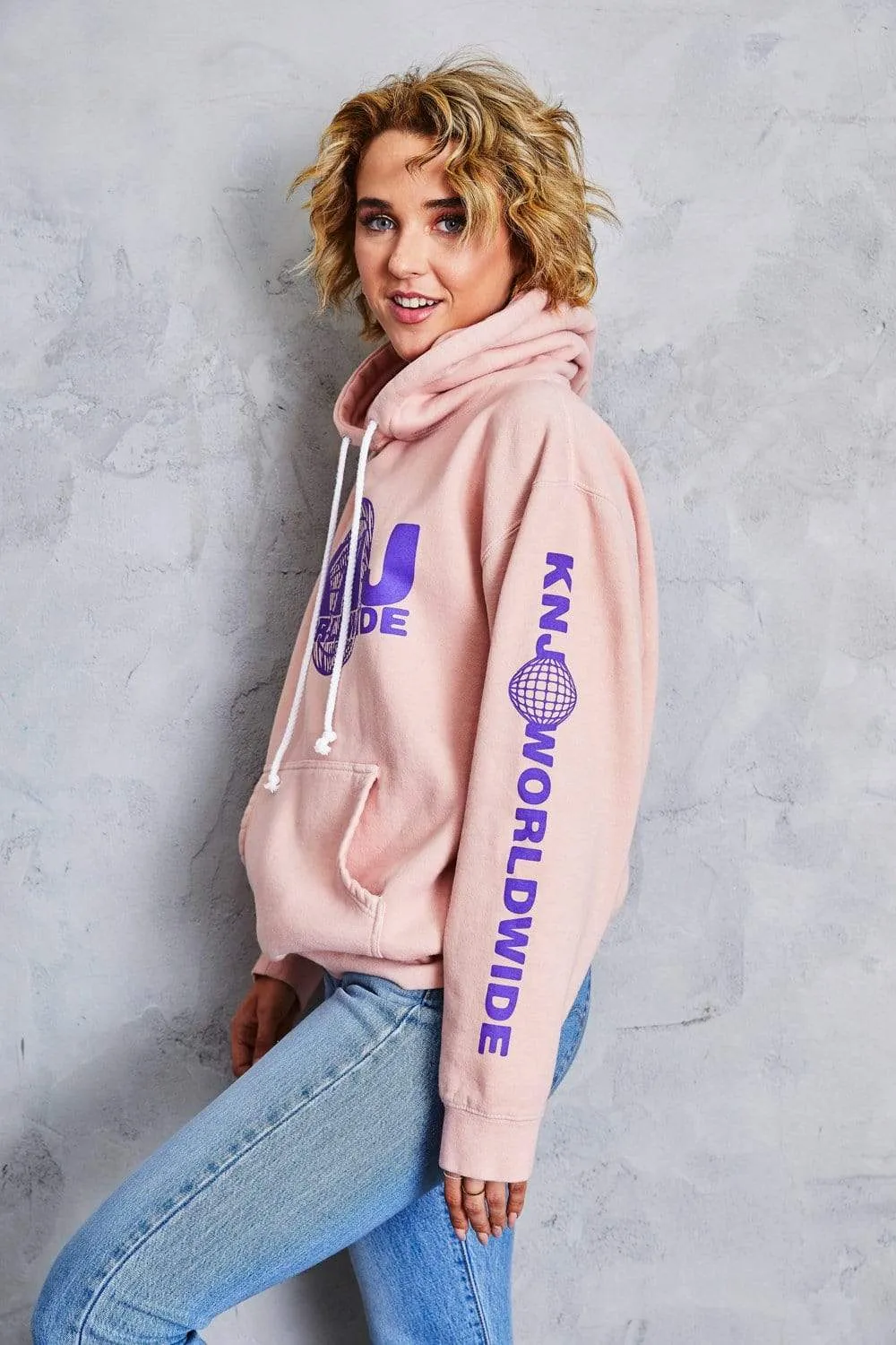 KNJ Worldwide Pink Hoodie