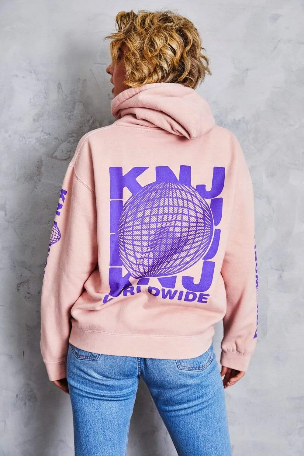 KNJ Worldwide Pink Hoodie