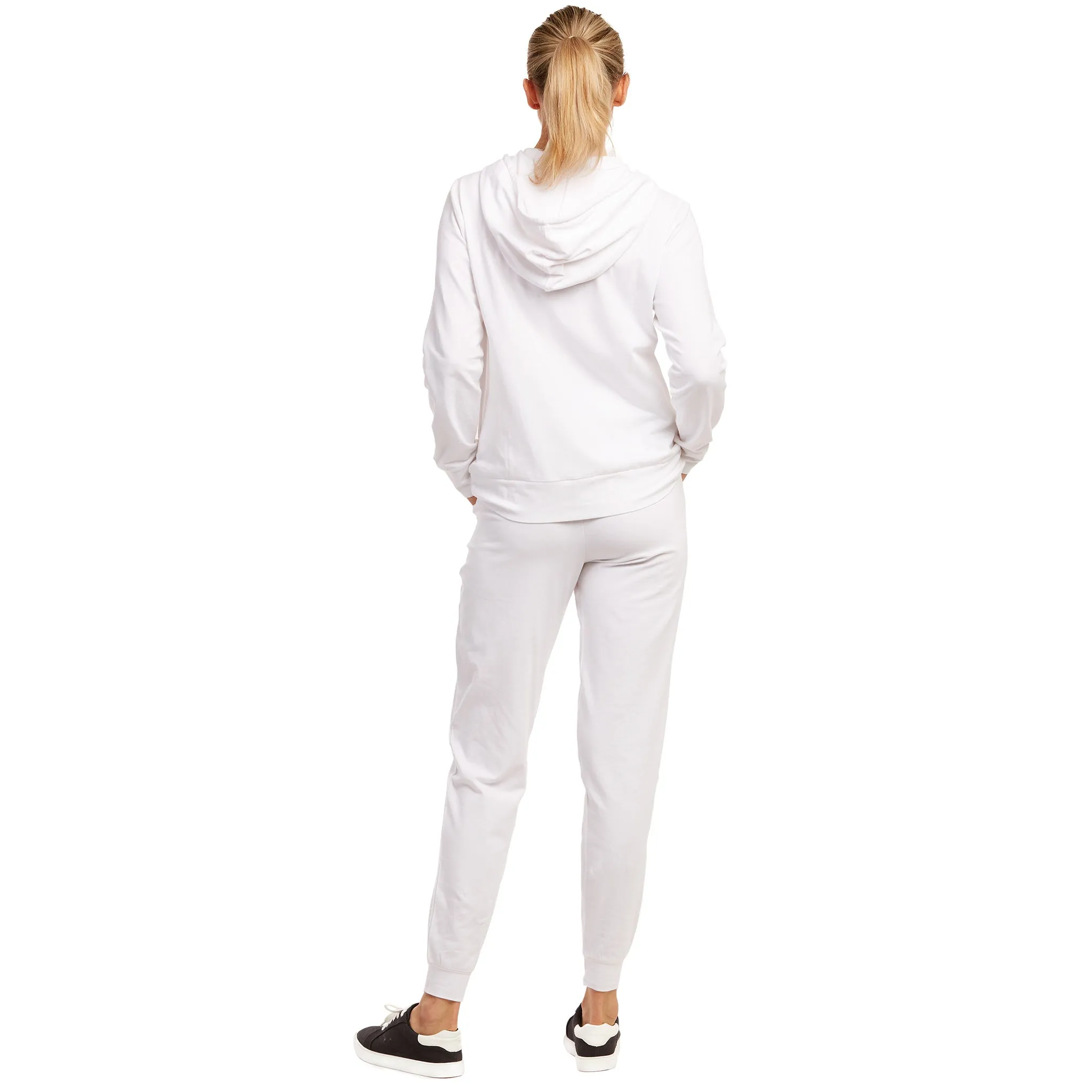 LADIES SINGLE JERSEY COTTON JOGGER PANTS WITH POCKETS (SJC7000_WHITE)