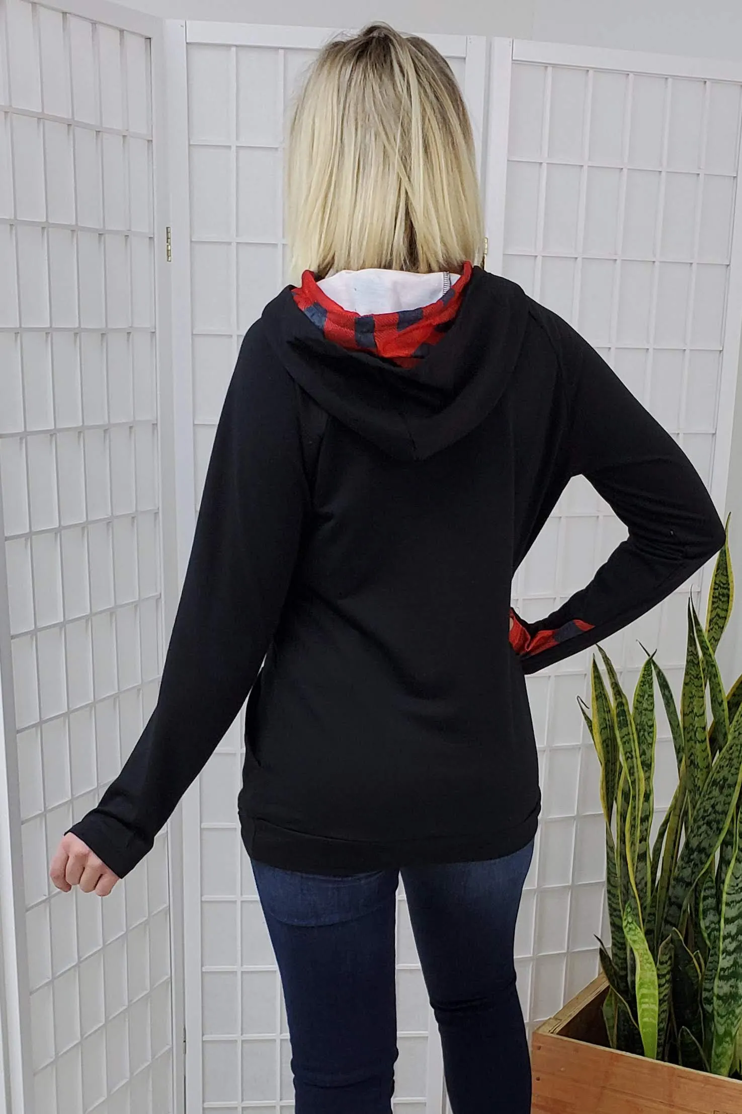 Lexie Black Double Hoodie