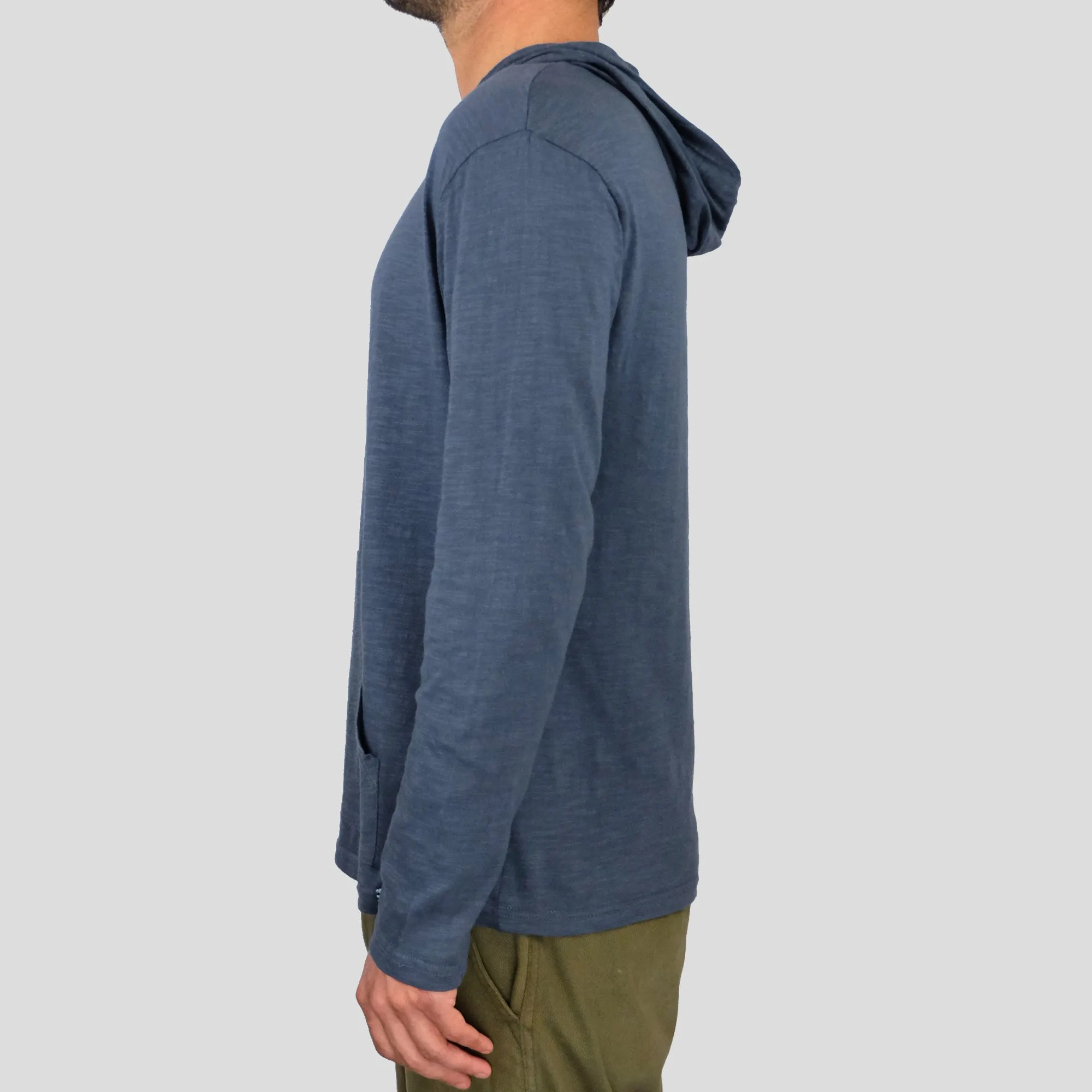 Long Sleeve Hoodie Blue