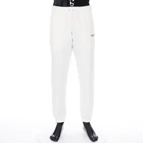 Loose Track Pants With Celine Embroidery in Cotton Fleece