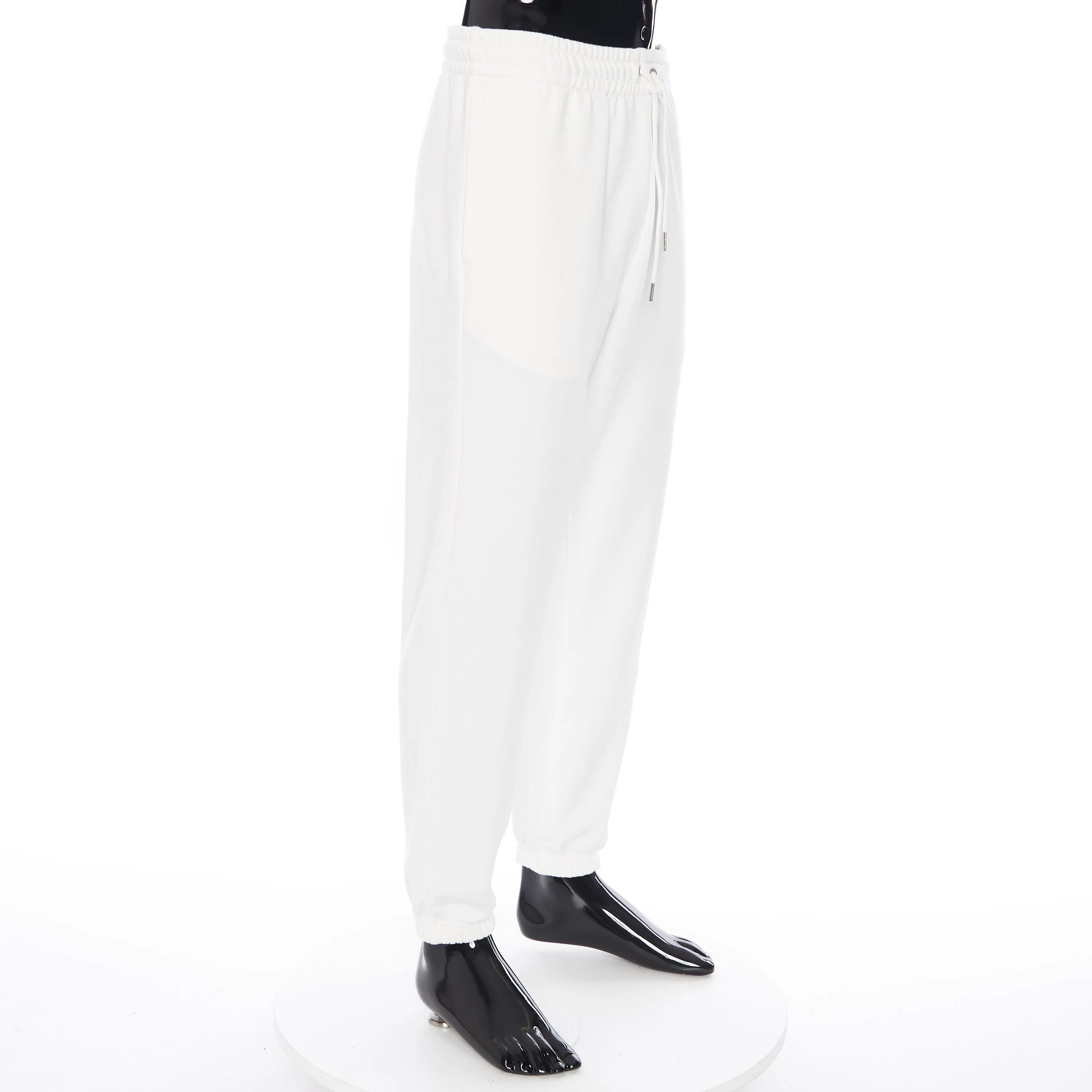 Loose Track Pants With Celine Embroidery in Cotton Fleece