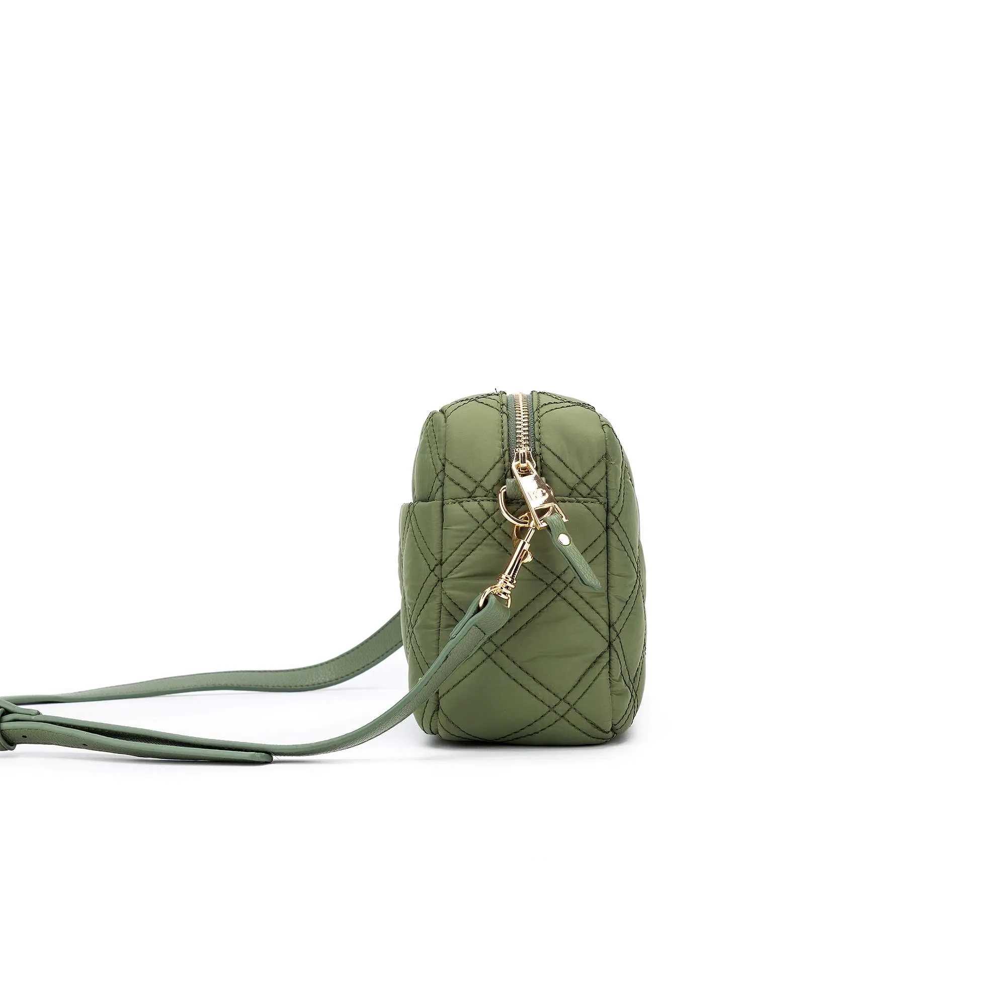 Melrose Quilted Khaki Raven Bag