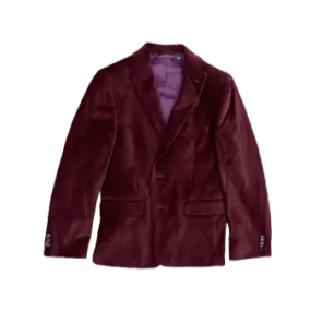 Michael Kors Boys Cranberry Velvet Sports Jacket_U0054