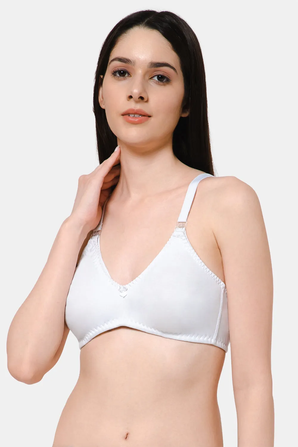 Moisture absorbent Cotton Blend Medium Coverage Non-Padded Intimacy Nursing Bra - FB909