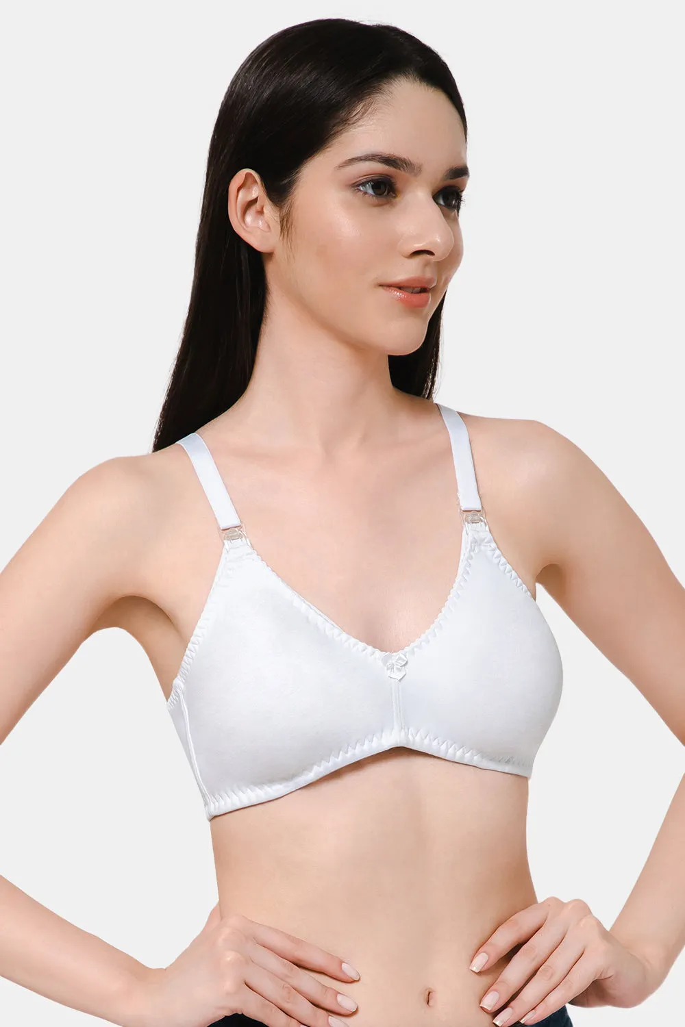 Moisture absorbent Cotton Blend Medium Coverage Non-Padded Intimacy Nursing Bra - FB909