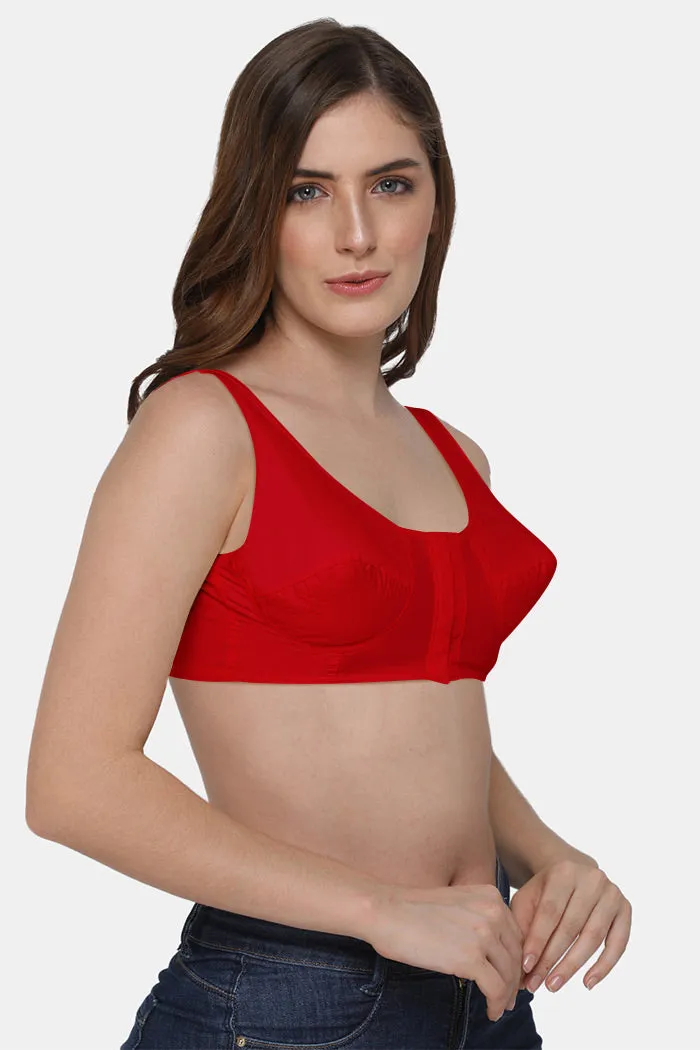 Naidu Hall High Coverage Non-Wired Non-Padded Front Open Cotton Saree Bra - NRPB