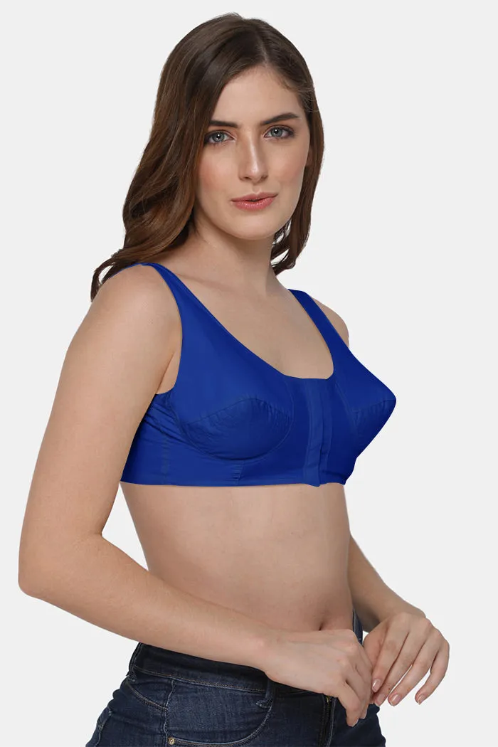 Naidu Hall High Coverage Non-Wired Non-Padded Front Open Cotton Saree Bra - NRPB