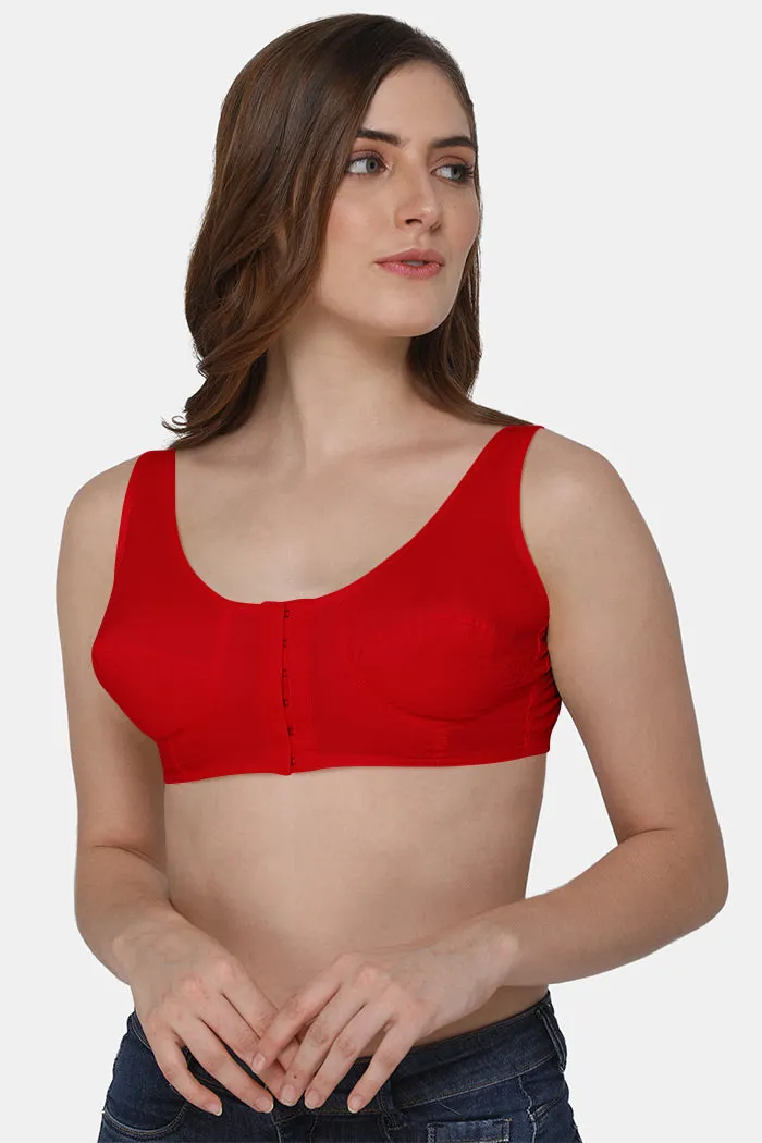 Naidu Hall High Coverage Non-Wired Non-Padded Front Open Cotton Saree Bra - NRPB