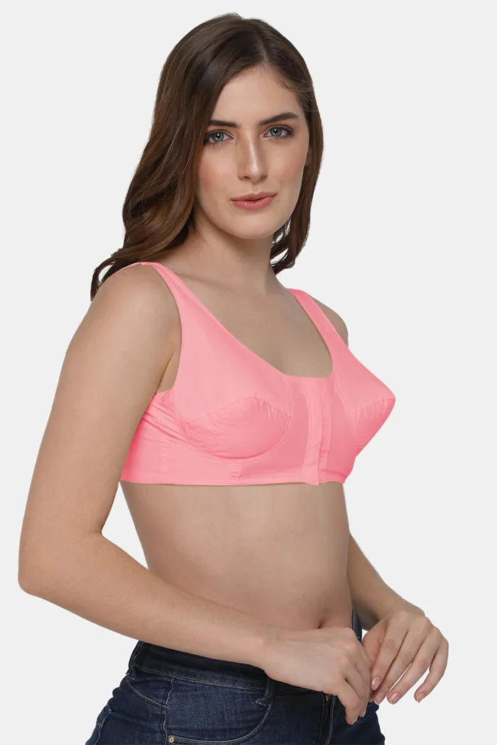 Naidu Hall High Coverage Non-Wired Non-Padded Front Open Cotton Saree Bra - NRPB