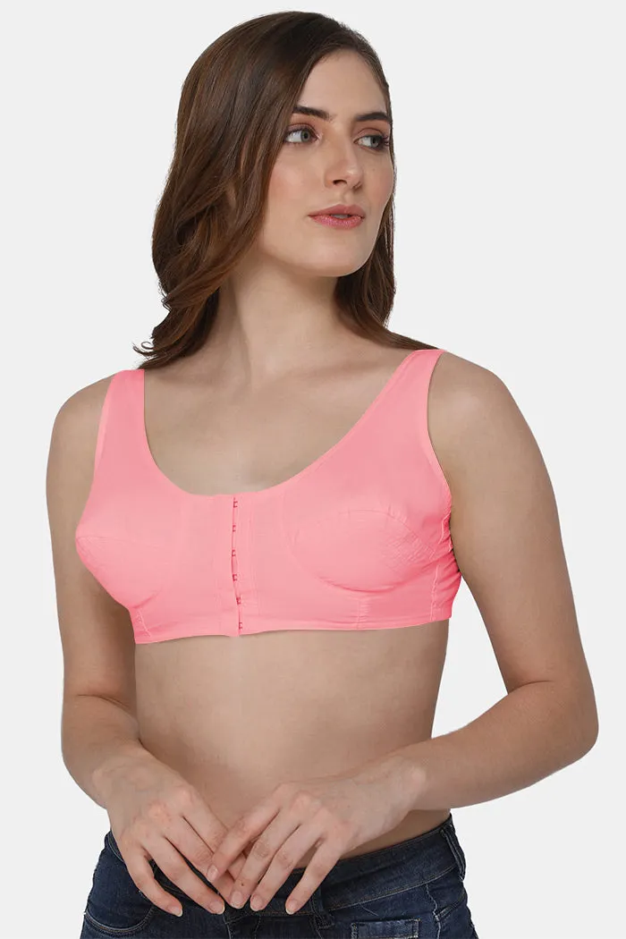 Naidu Hall High Coverage Non-Wired Non-Padded Front Open Cotton Saree Bra - NRPB