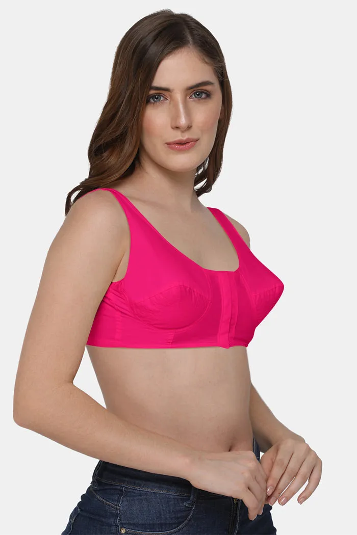 Naidu Hall High Coverage Non-Wired Non-Padded Front Open Cotton Saree Bra - NRPB