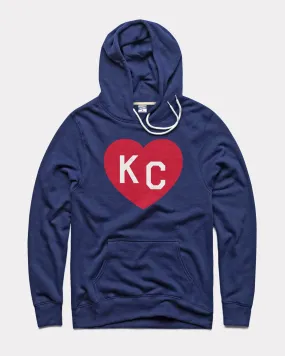 Navy KC Heart Vintage Hoodie