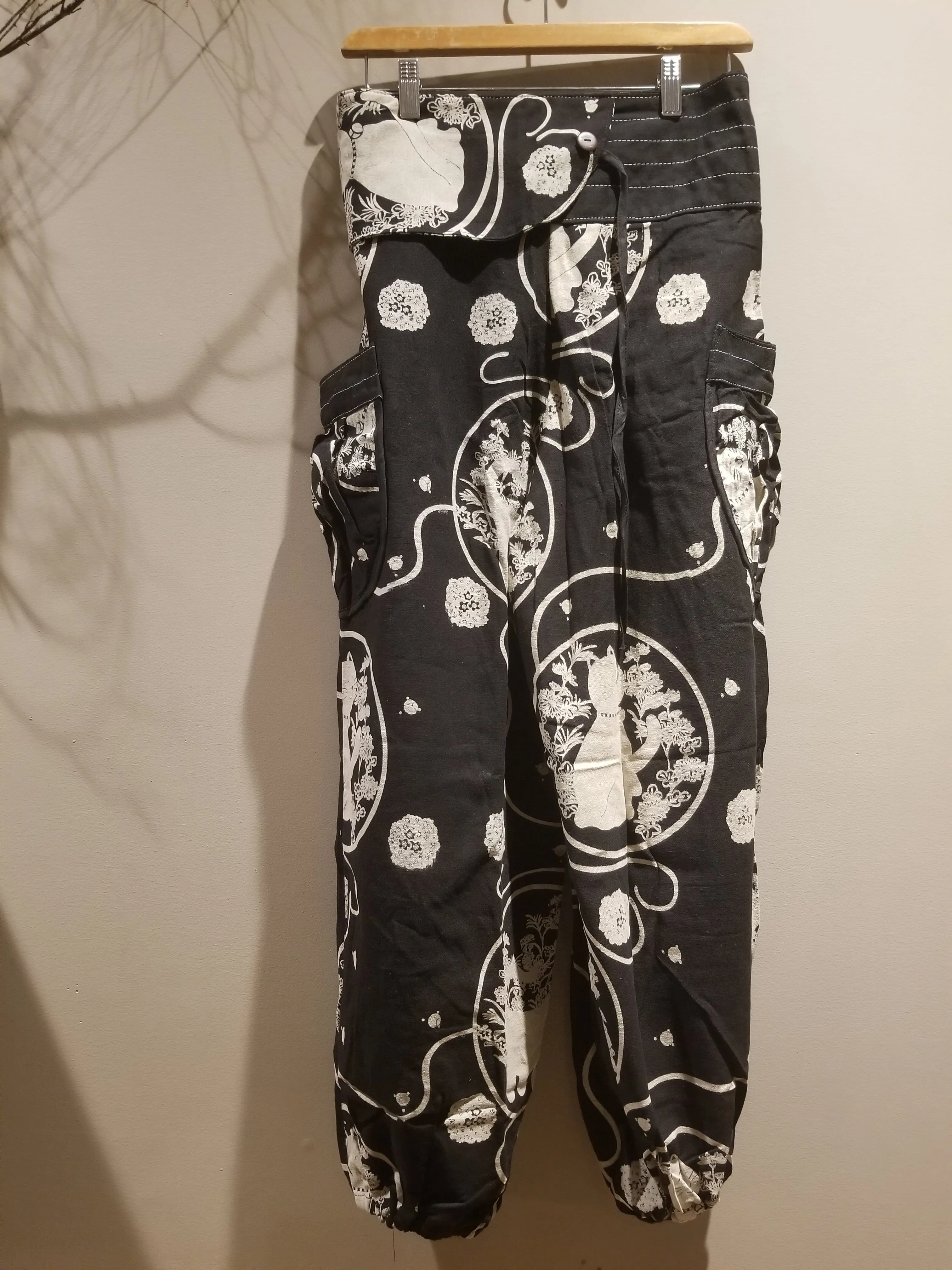 Neko Cat Black Comfy Pants