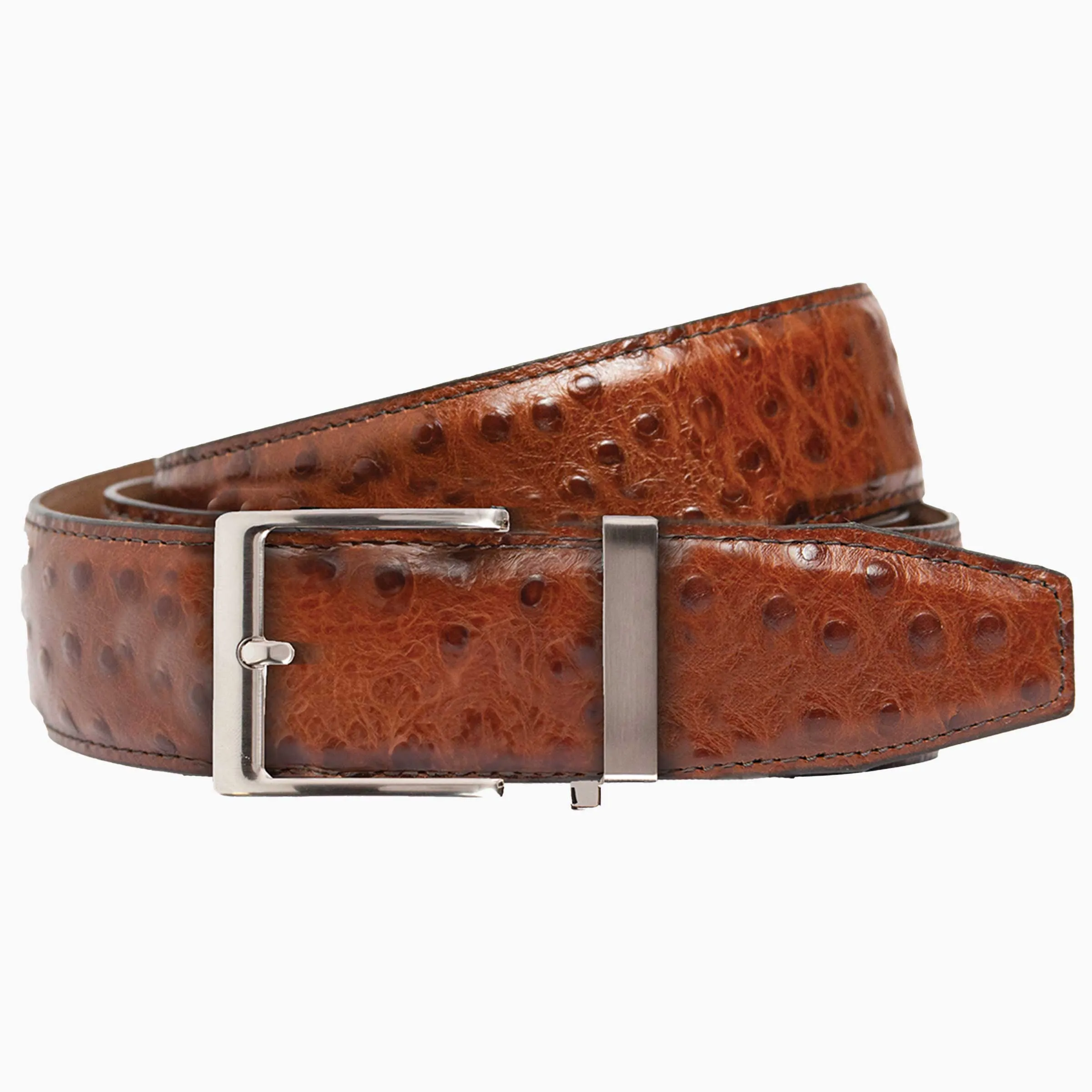 Nexbelt Ostrich Brown Dress Belt  1.5" Strap [38mm]