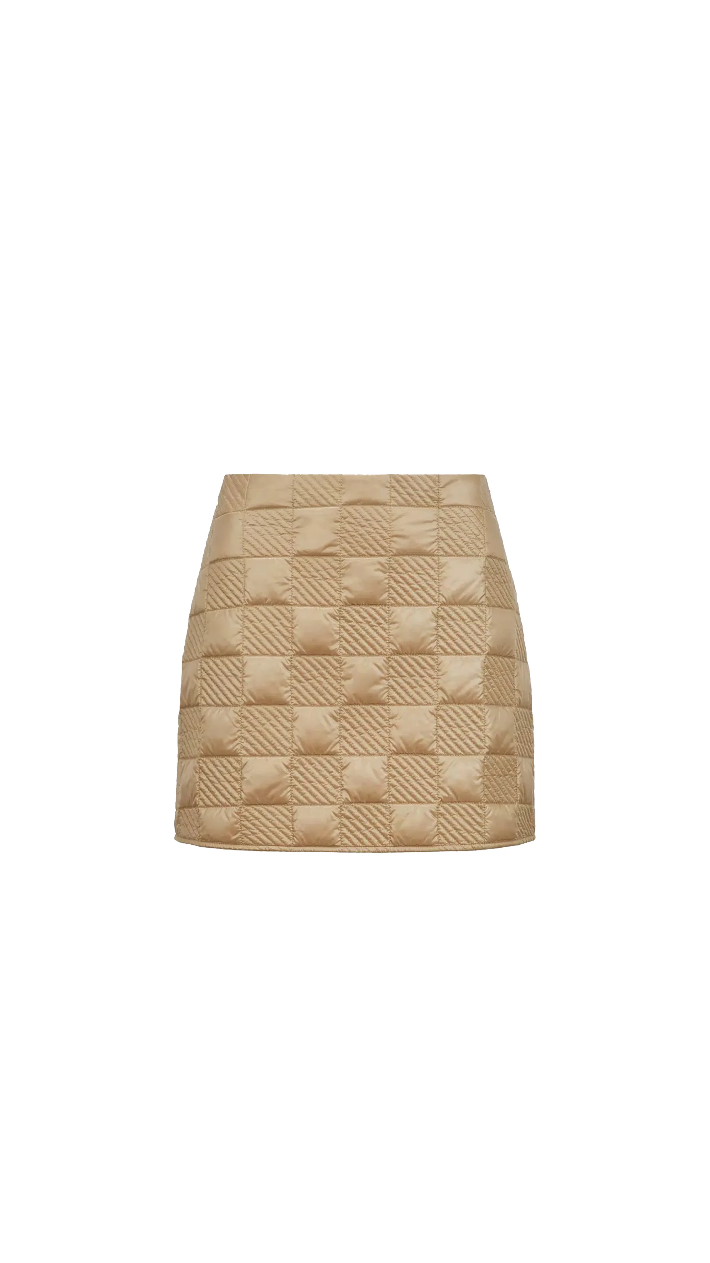 Padded Mini Skirt - Camel Beige