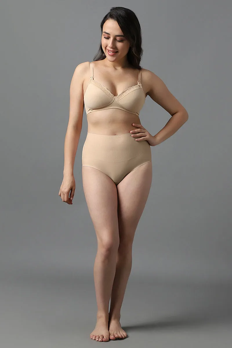 Padded Non-wired Maternity Bra - Hazelnut