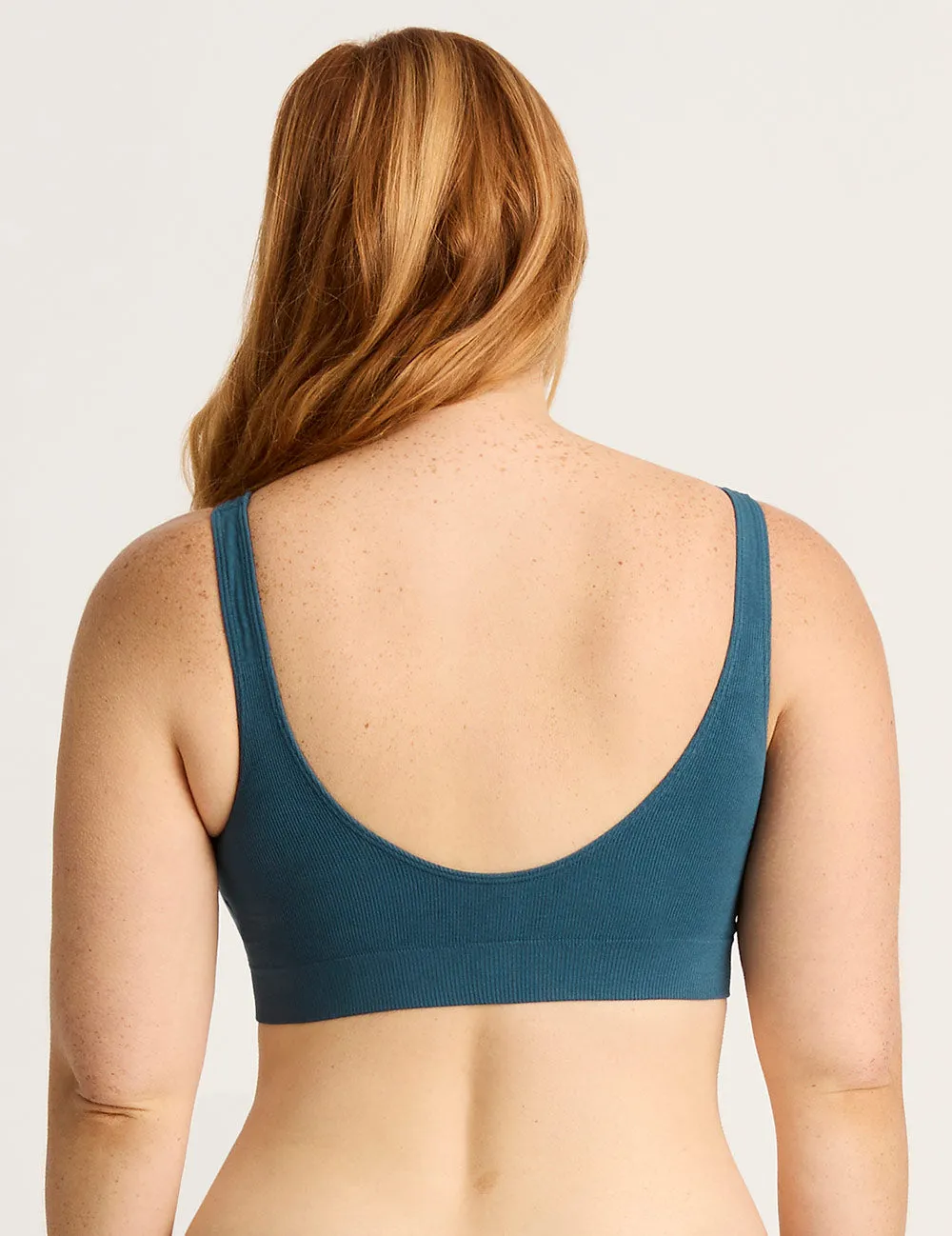 Padded Shaper Crop Bra - Teal