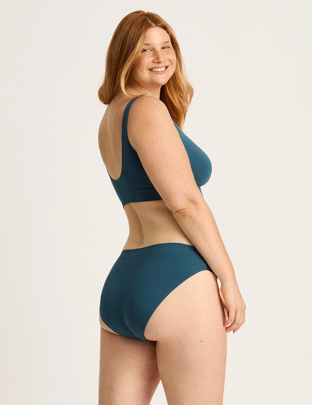 Padded Shaper Crop Bra - Teal