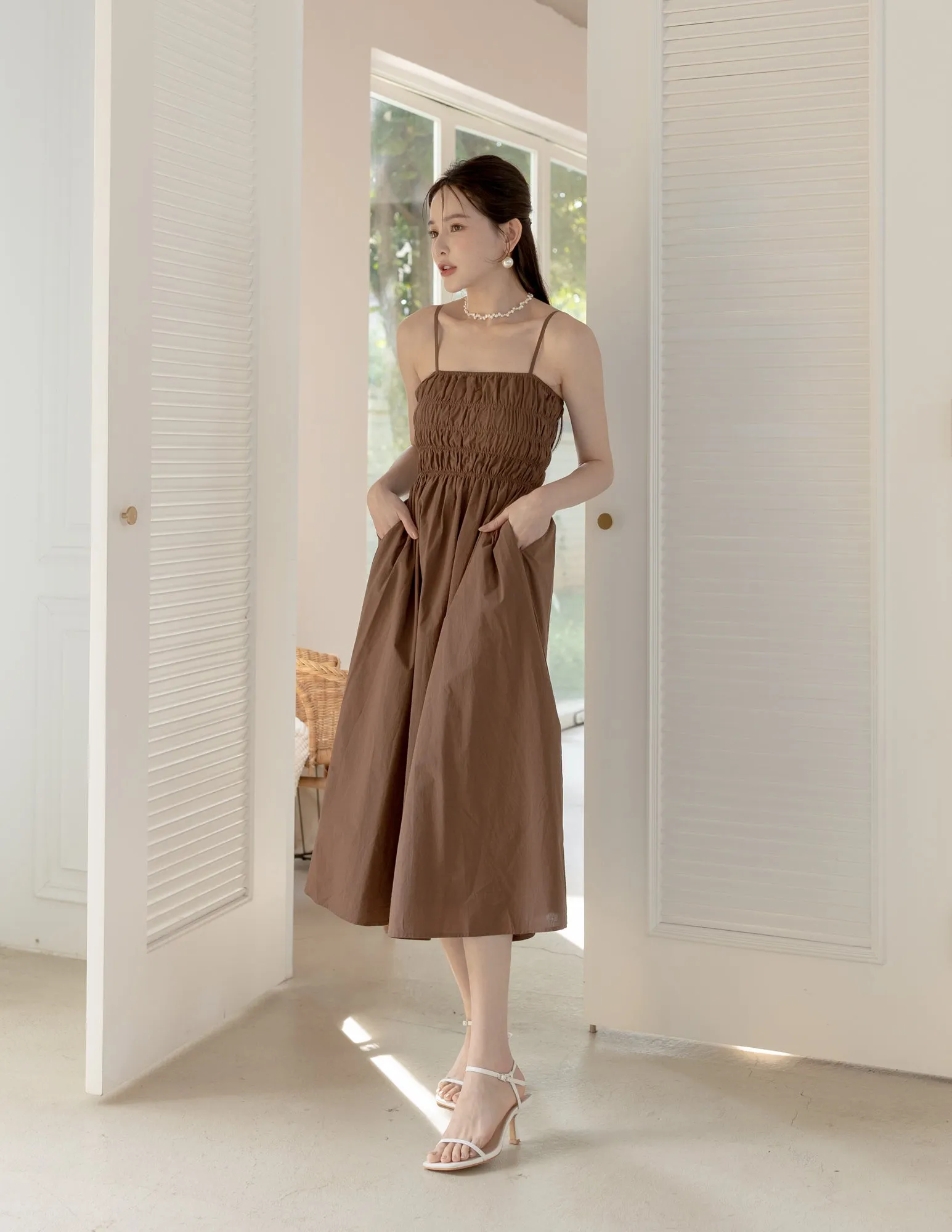 Pamela Dress in Brown