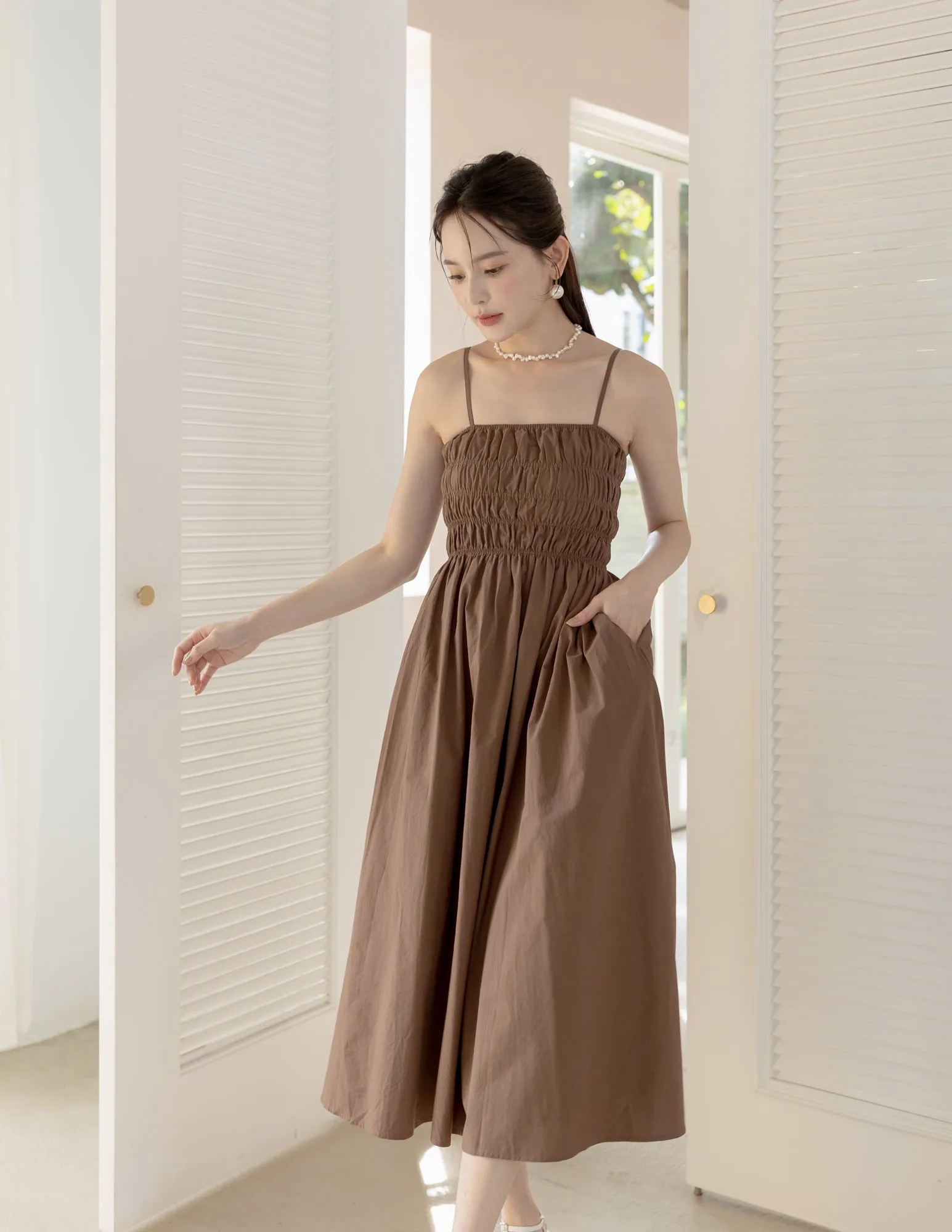 Pamela Dress in Brown