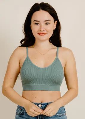 Pasha Padded Bralette - Dark Sage