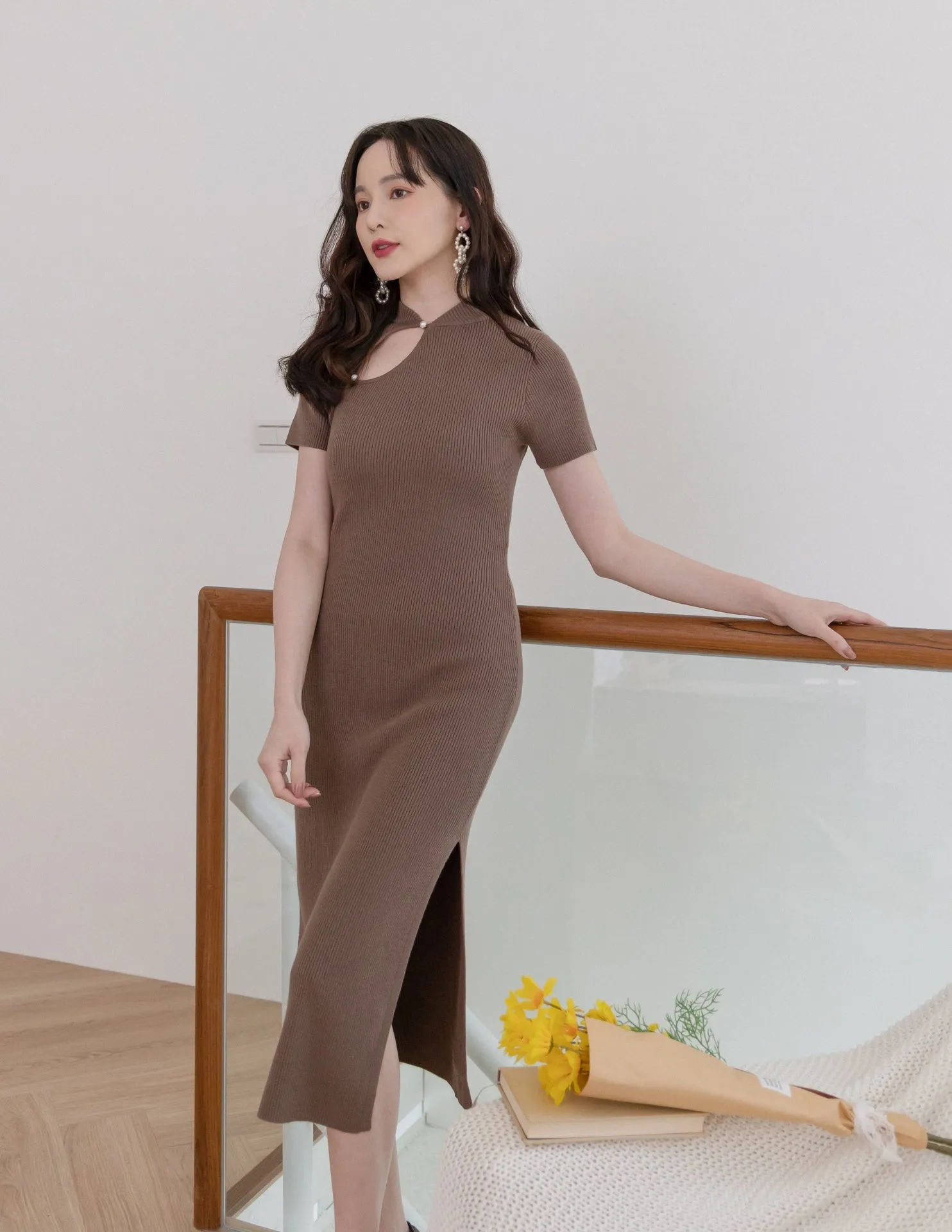 Pauline Dress in Brown