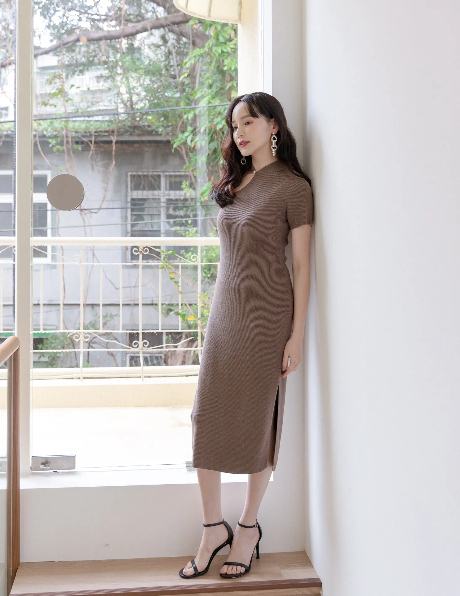 Pauline Dress in Brown