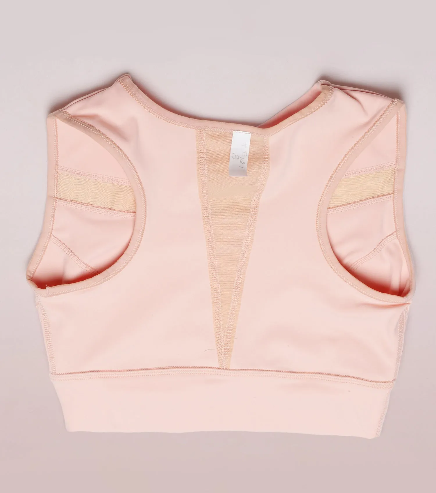 Racer Longline Sports Bra | Crew Neck Racer Back Dry Fit Long Sports Bra