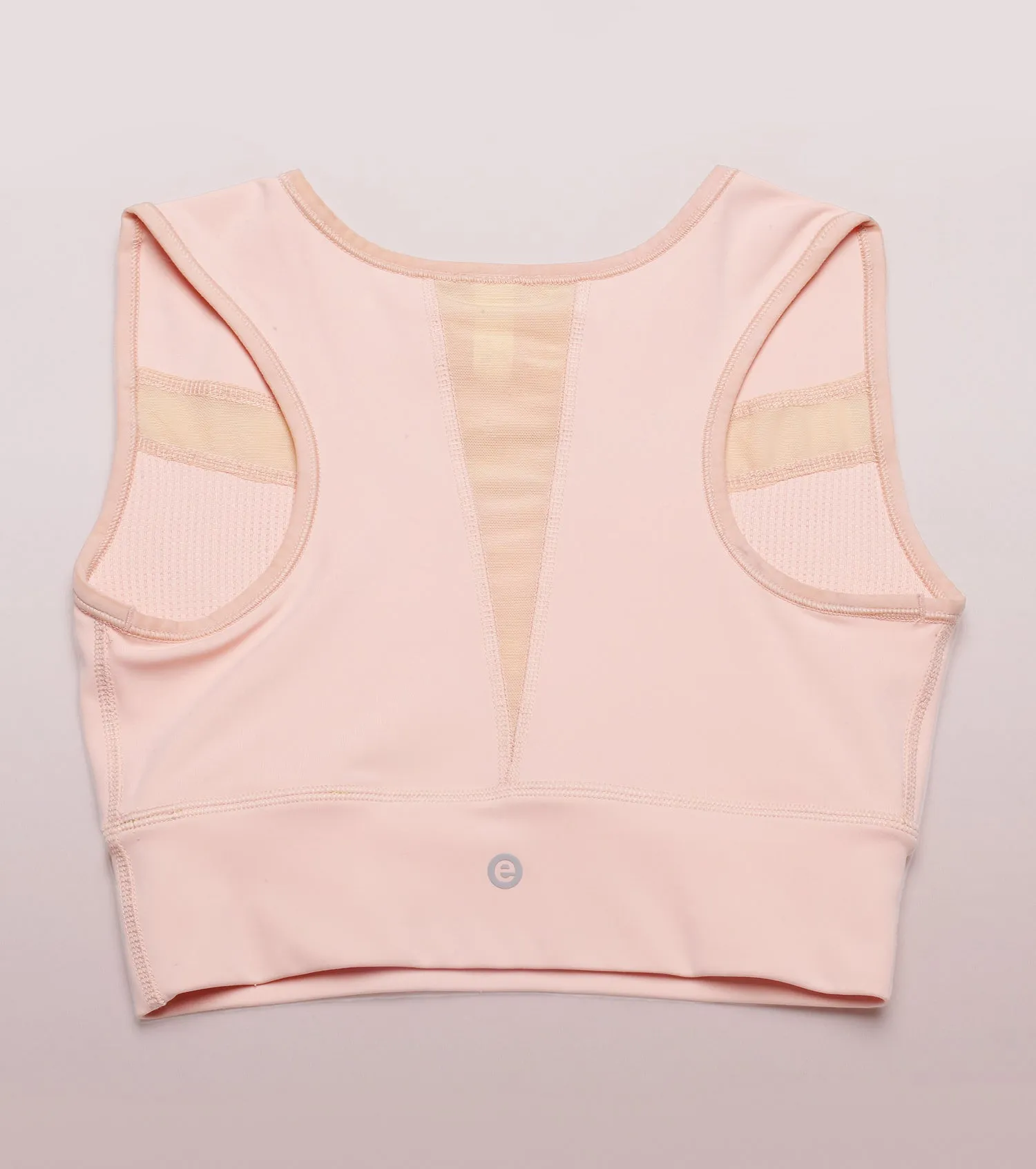 Racer Longline Sports Bra | Crew Neck Racer Back Dry Fit Long Sports Bra