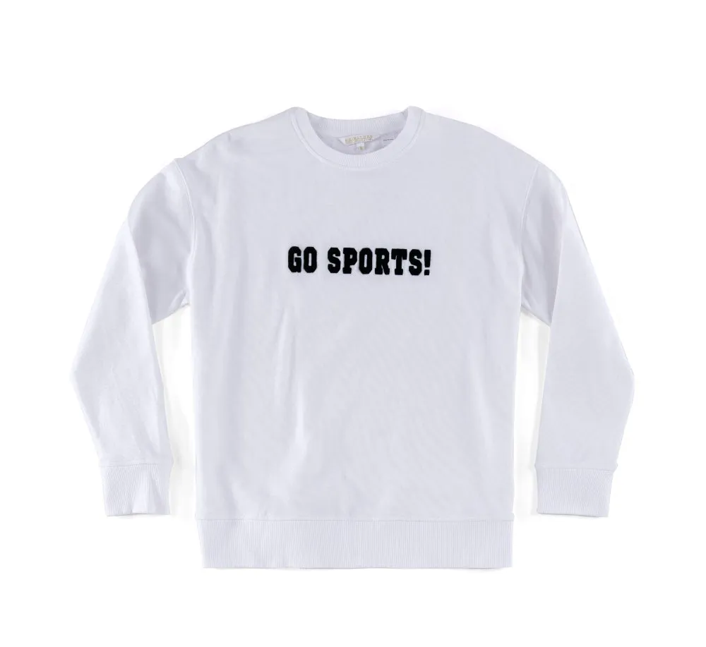 Shiraleah "Go Sports!" Sweatshirt, White