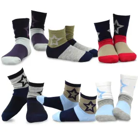 TeeHee Socks Kid's Casual Cotton Short Crew Big Star 6-Pack (70880)