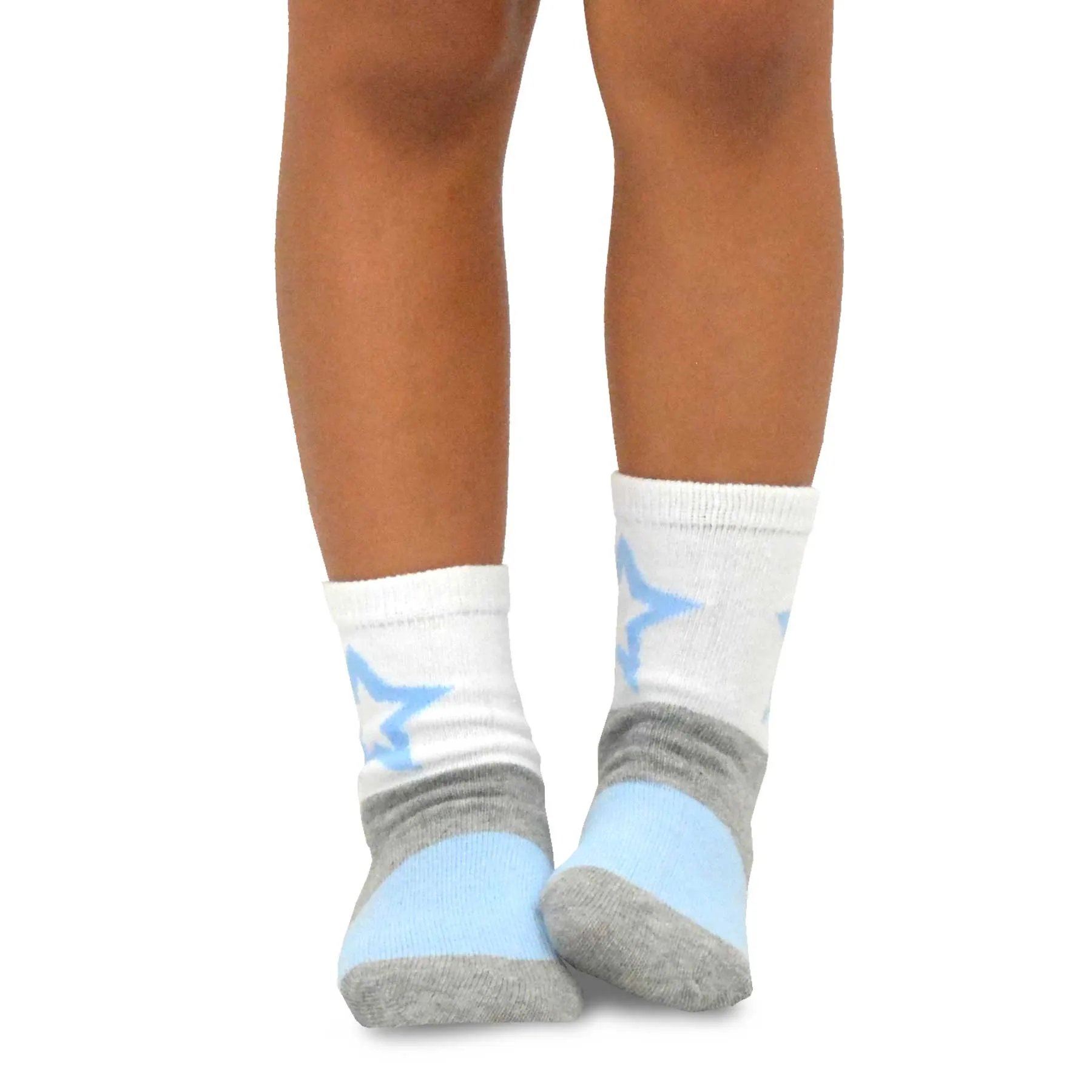 TeeHee Socks Kid's Casual Cotton Short Crew Big Star 6-Pack (70880)