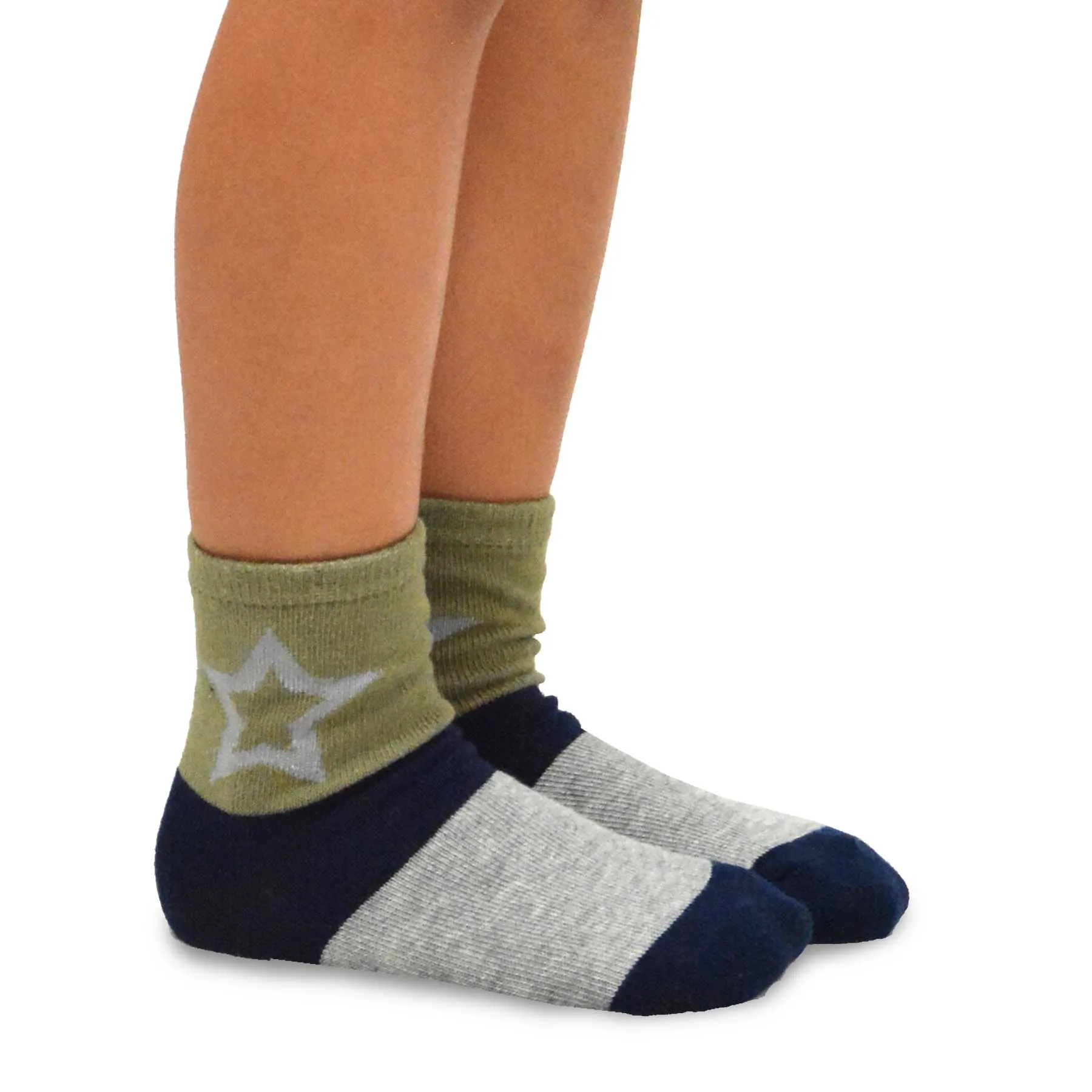 TeeHee Socks Kid's Casual Cotton Short Crew Big Star 6-Pack (70880)