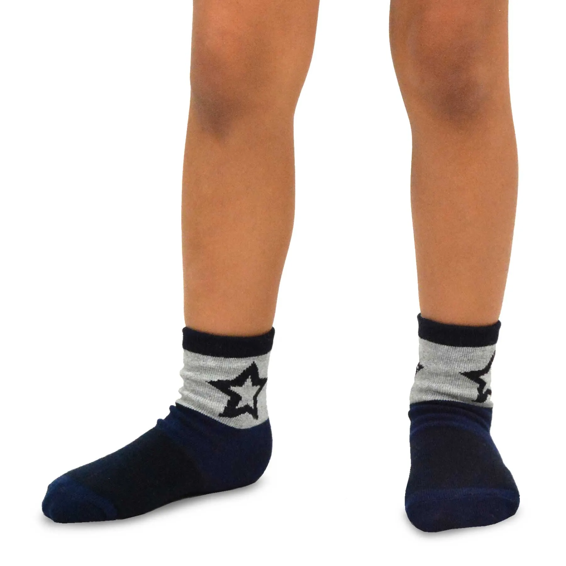 TeeHee Socks Kid's Casual Cotton Short Crew Big Star 6-Pack (70880)