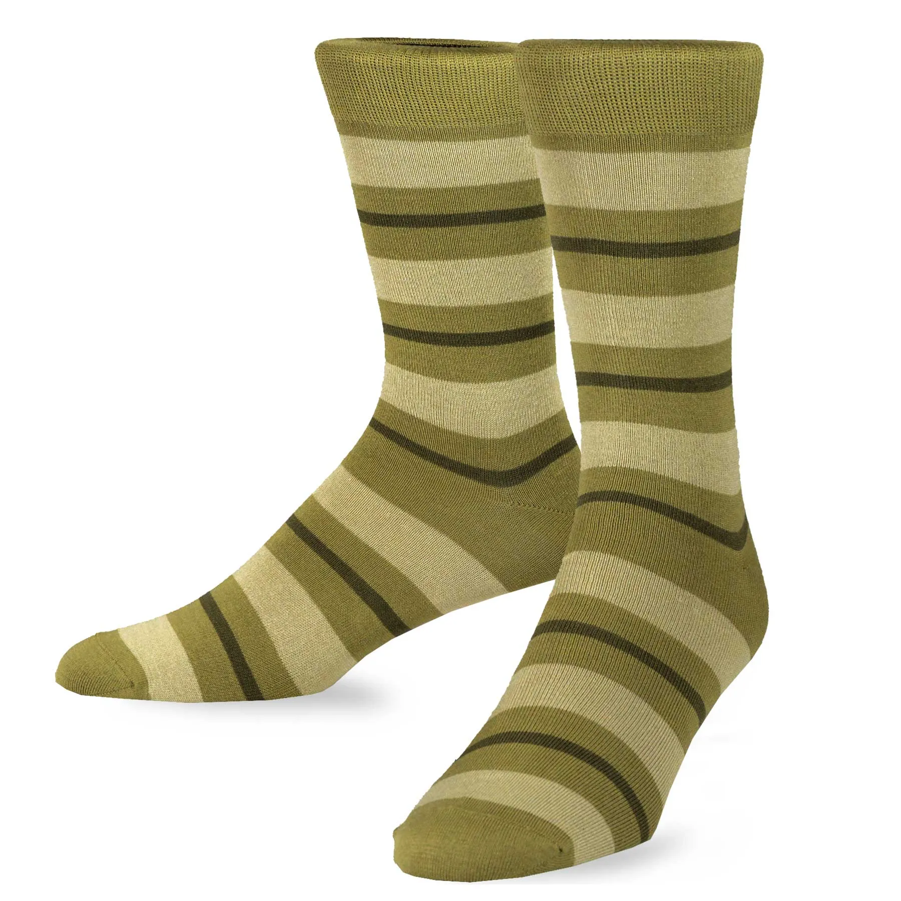 TeeHee Socks Men's Casual Cotton Crew Multi Stripe 3-Pack (50459)