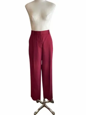 VICTORIA BECKHAM Burgundy Pants | 6