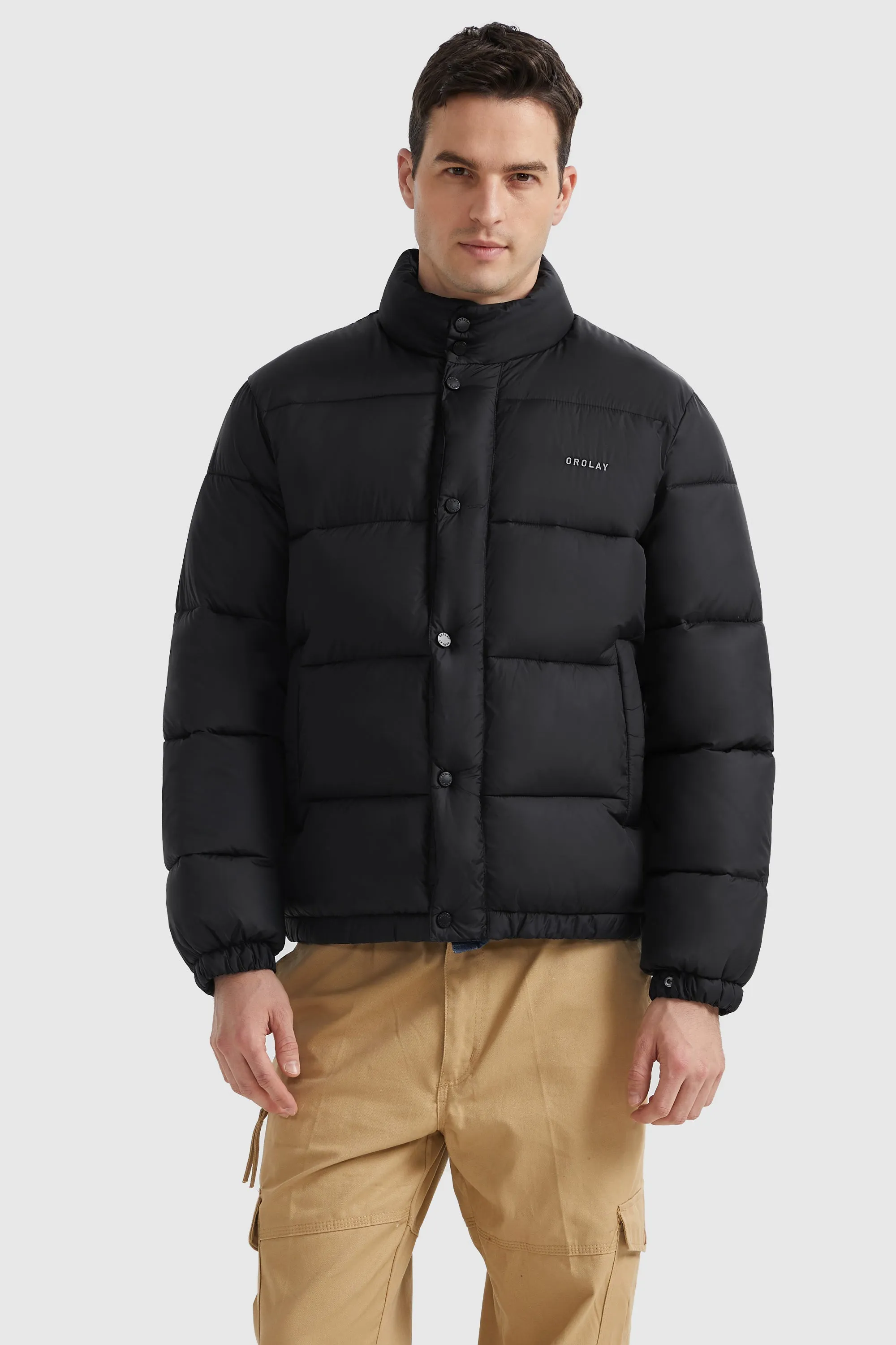 Water Repellent Slant Pocket Thickened Jacket