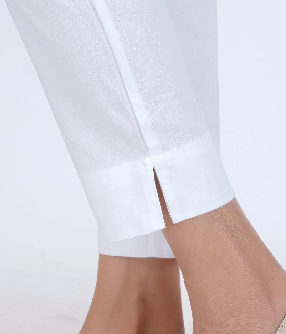 WHITE COTTON PANTS