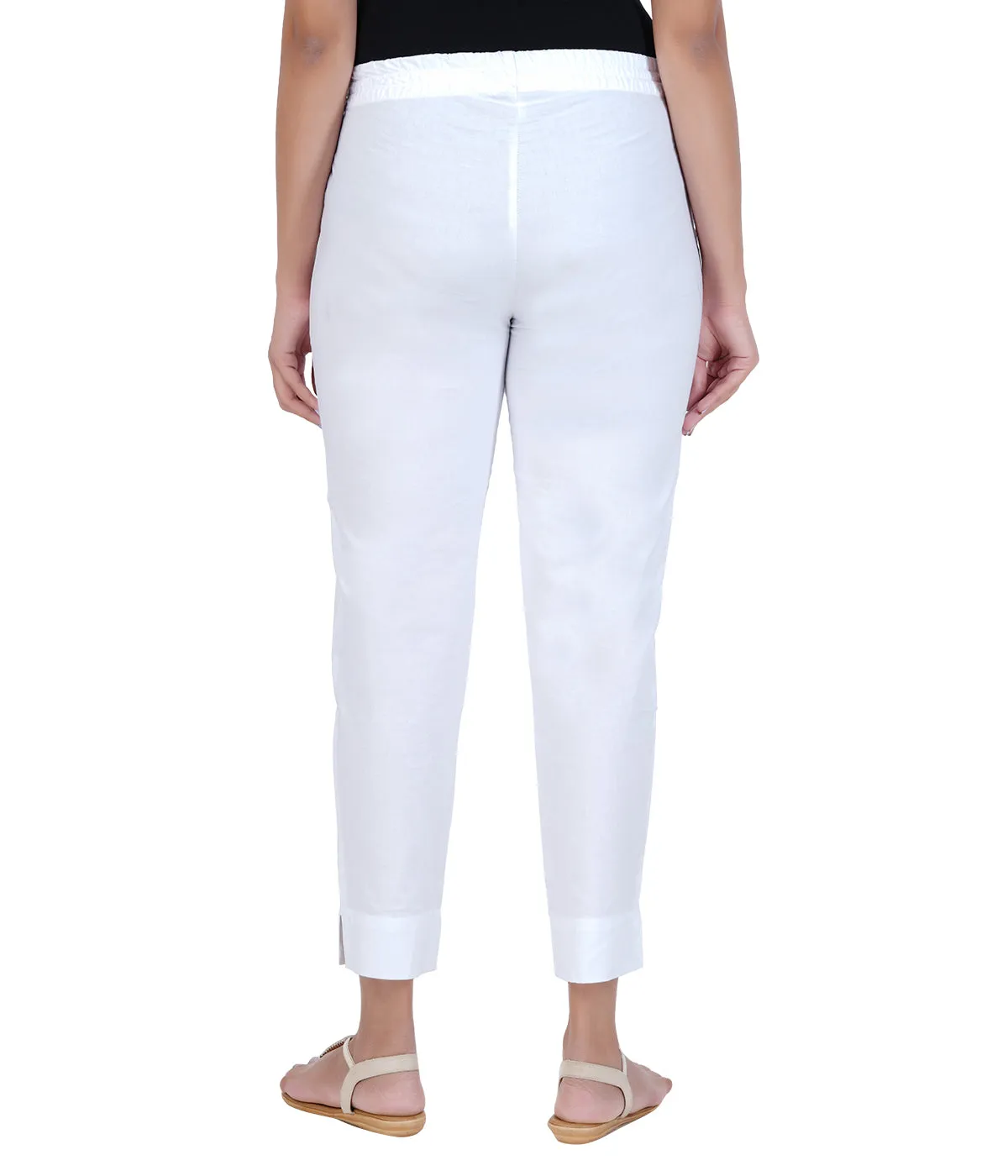 WHITE COTTON PANTS