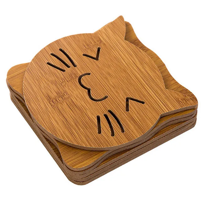 Wooden Coasters Kitchen Cutlery Thickened