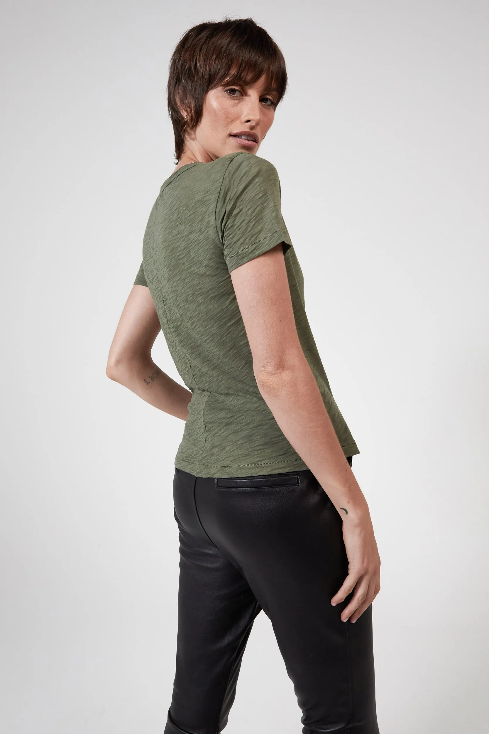 ZEPHYR SLUB TEE - KHAKI