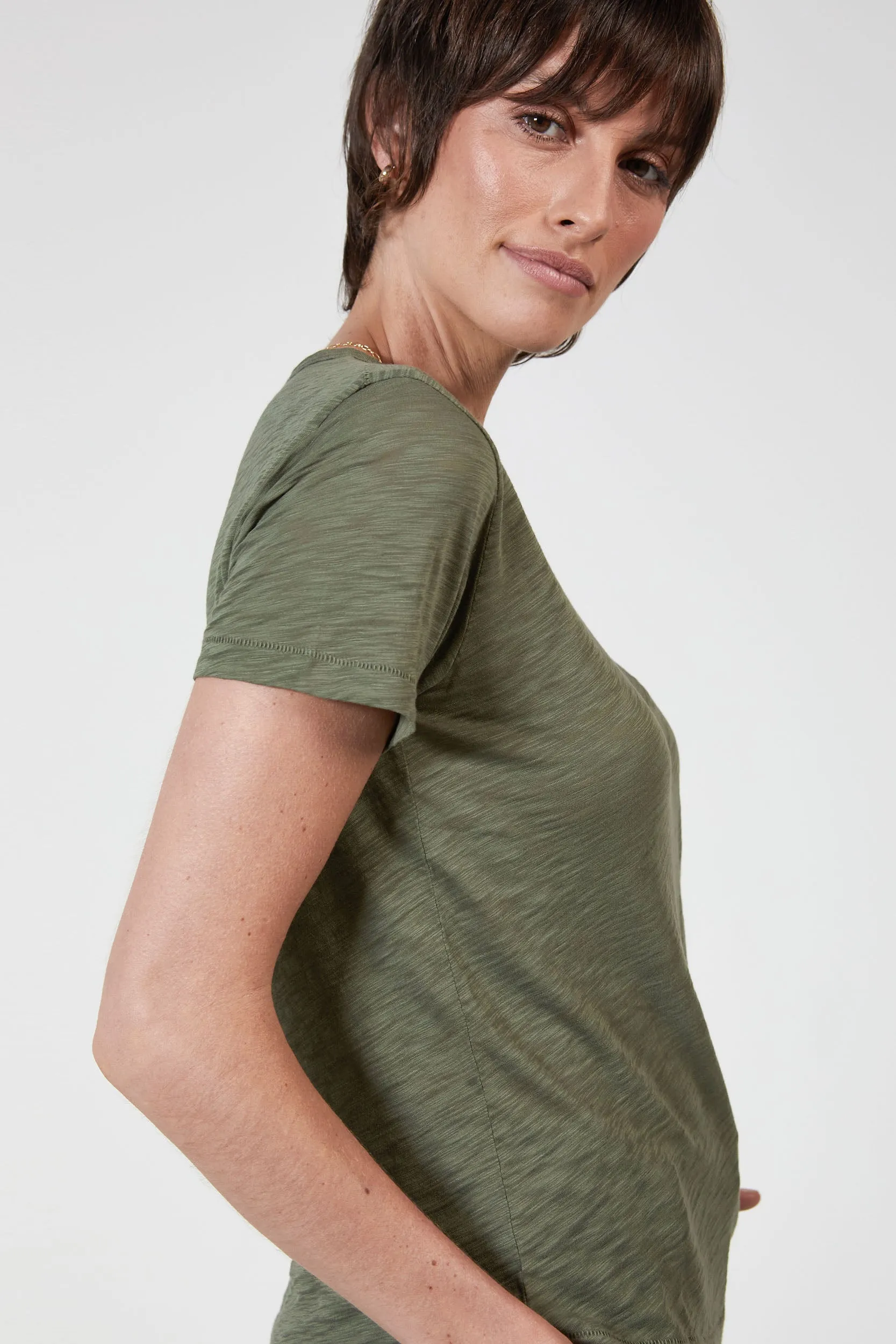 ZEPHYR SLUB TEE - KHAKI