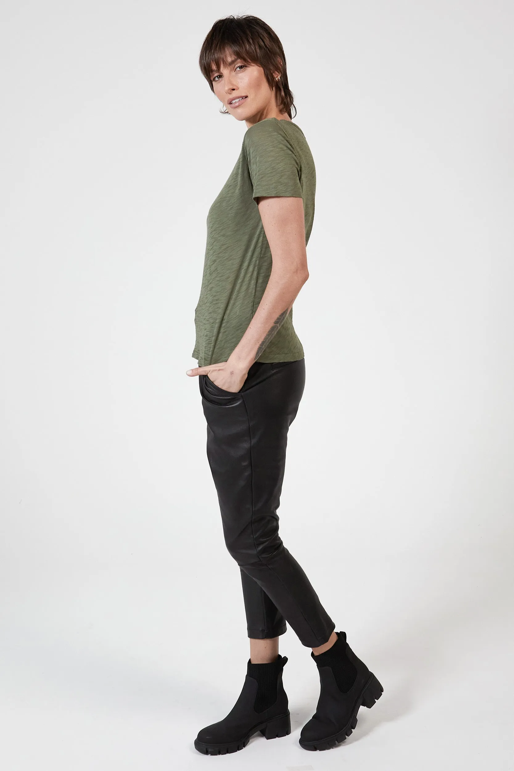 ZEPHYR SLUB TEE - KHAKI